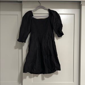 Black Puff Sleeve Dress